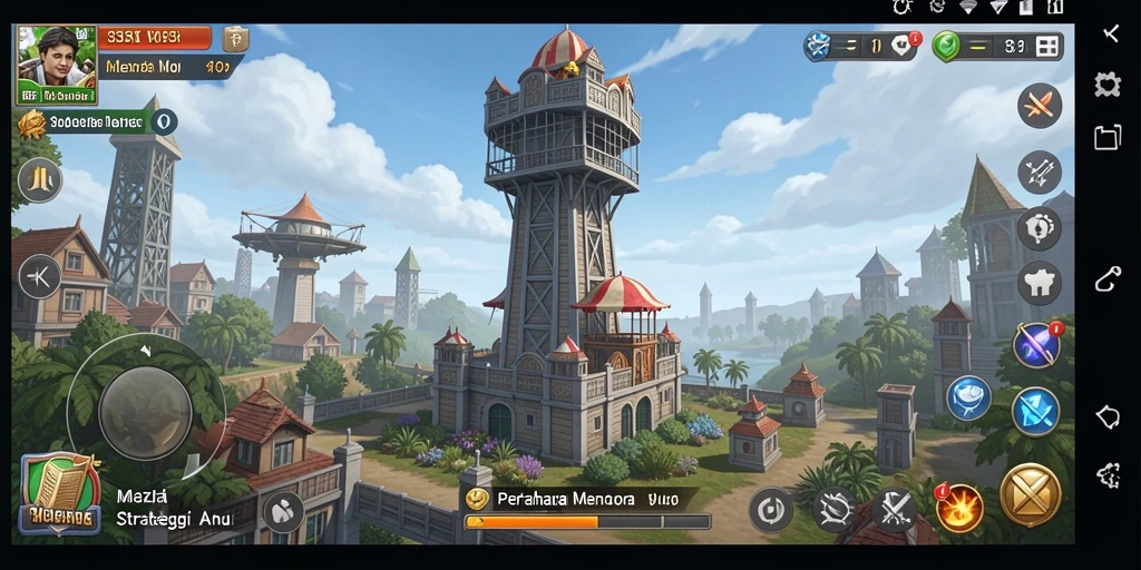 Screenshot menampilkan aksi seru permainan Tower Defense 33ZK.