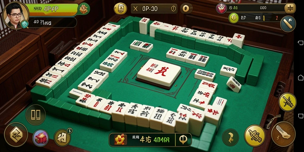 Tangkapan layar menunjukkan gameplay Mahjong yang penuh tantangan.