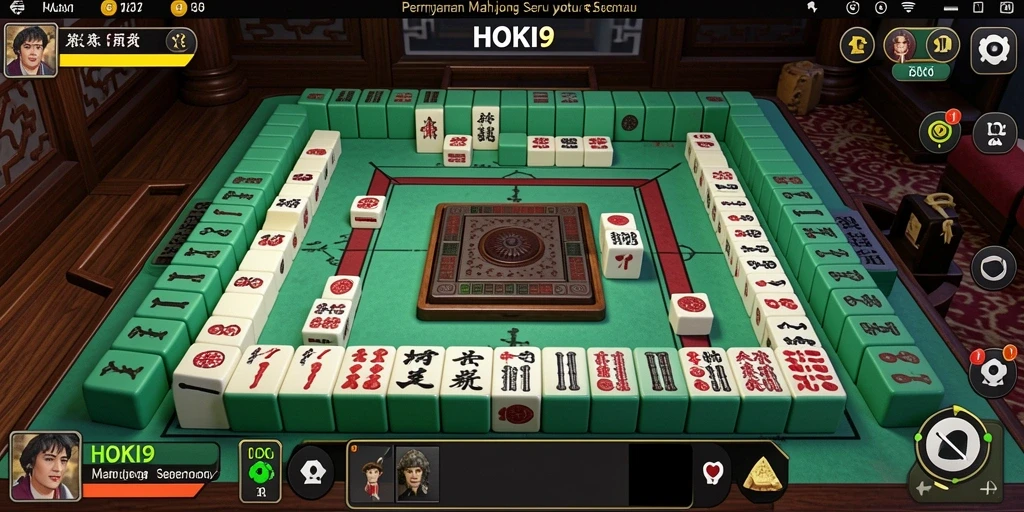 Screenshot HOKI9 menunjukkan permainan Mahjong yang menegangkan dan seru.