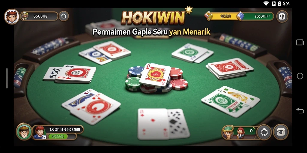 Gameplay seru HOKIWIN dengan teman-teman di Gaple.
