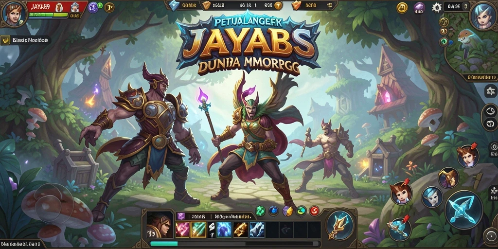 Tampilan gameplay mendebarkan di dalam dunia MMORPG JAYA89.