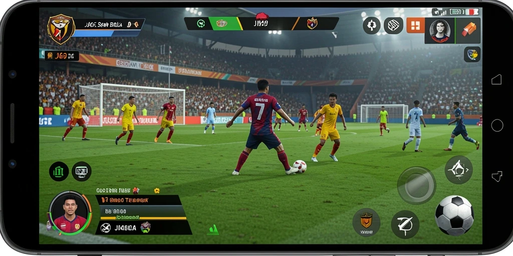 Tangkapan layar dari gameplay <strong>JJ62</strong>, menunjukkan aksi seru di lapangan.