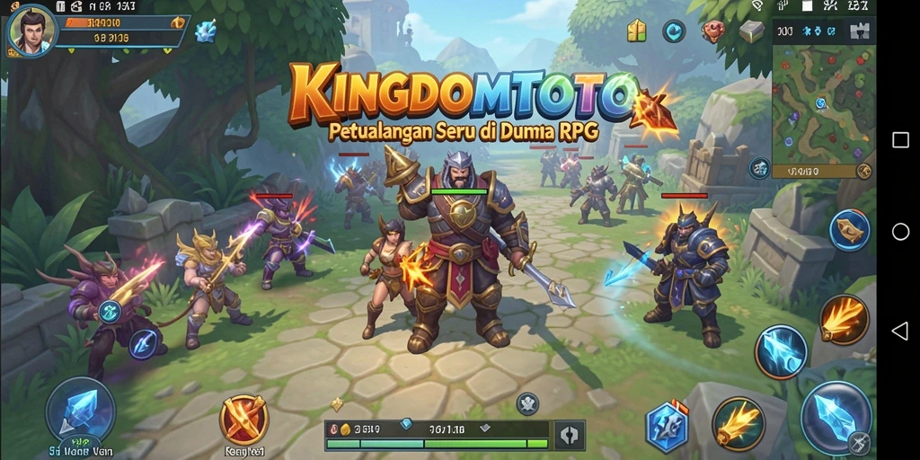 Tampilan gameplay <strong>KINGDOMTOTO</strong> yang menampilkan aksi mendebarkan di dunia RPG.