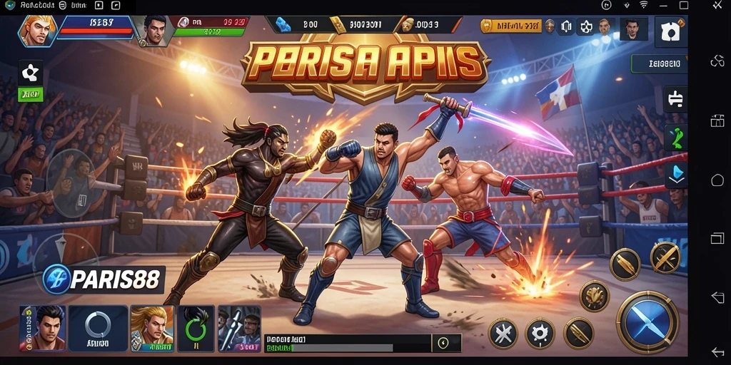 Gameplay seru dan pertarungan yang intens di PARIS88.