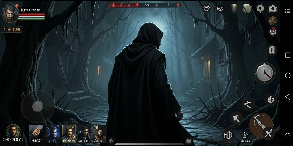 Screenshot menampilkan suasana mencekam dalam game RK55.