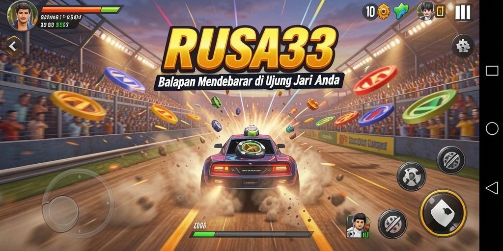 Gameplay seru RUSA33 dengan balapan mendebarkan.