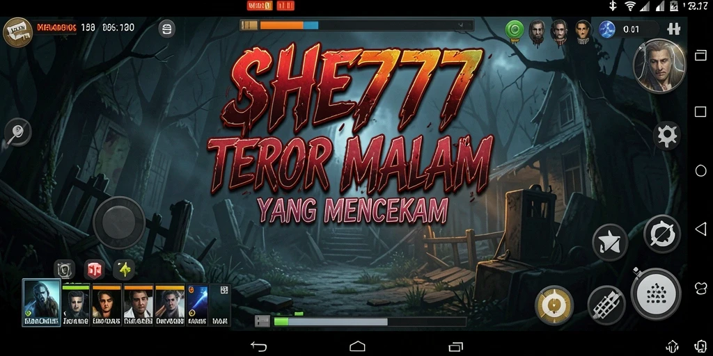 Tampilan gameplay Horror yang mencekam di SHE777.