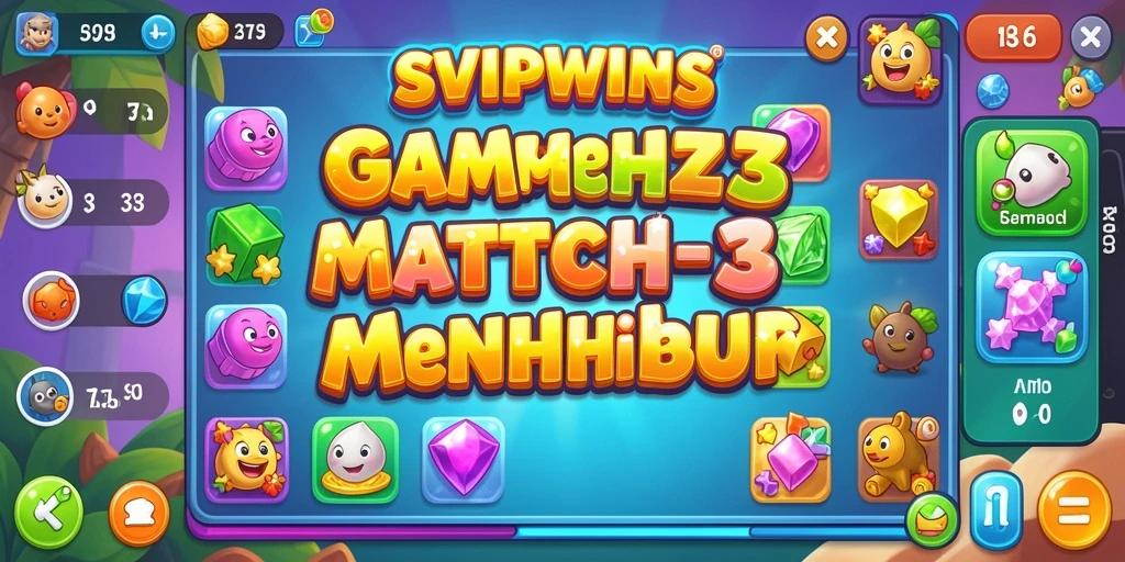 Tampilan gameplay seru dalam SVIPWINS dengan banyak warna dan efek menarik.