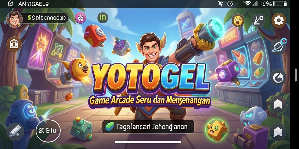 Tampilan gameplay menarik dari YOTOGEL dalam suasana Arcade.